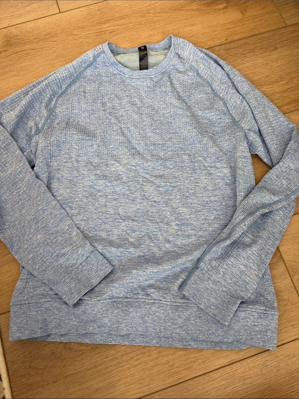 lululemon athletica Heathered Light Blue Men's Crewneck Sweater